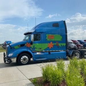 Mystery machine themed truck.