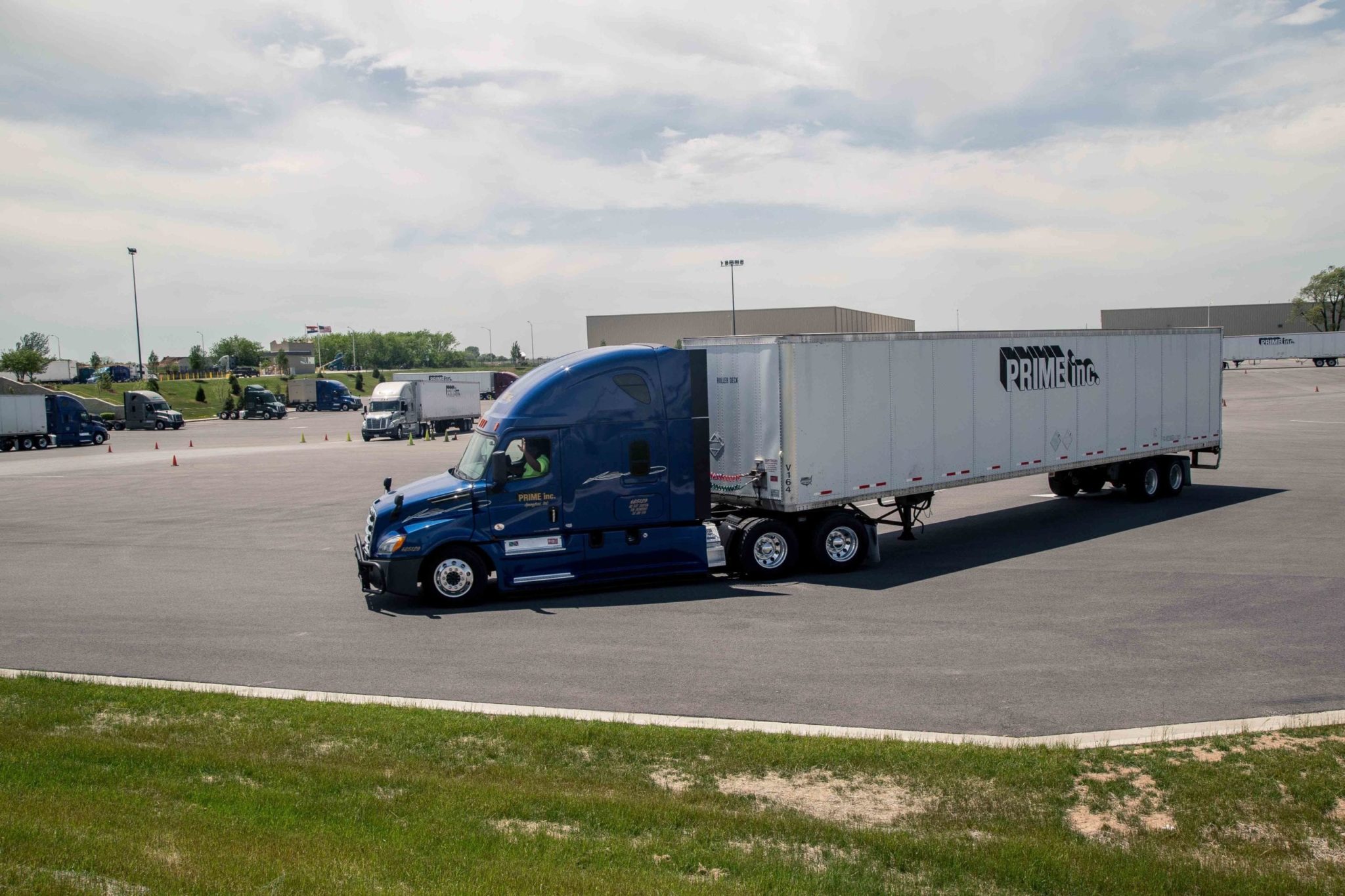 Prime truck on Prime training pad.